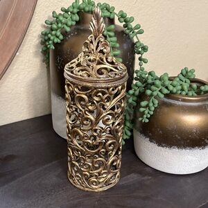 Ornate Gold Decorative Candle Holder